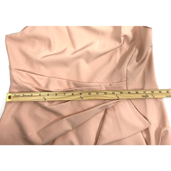 Marina Dress Womens Size 16 Pink Sleeveless Ruched Ruffle Special Occasion Party - Picture 5 of 10